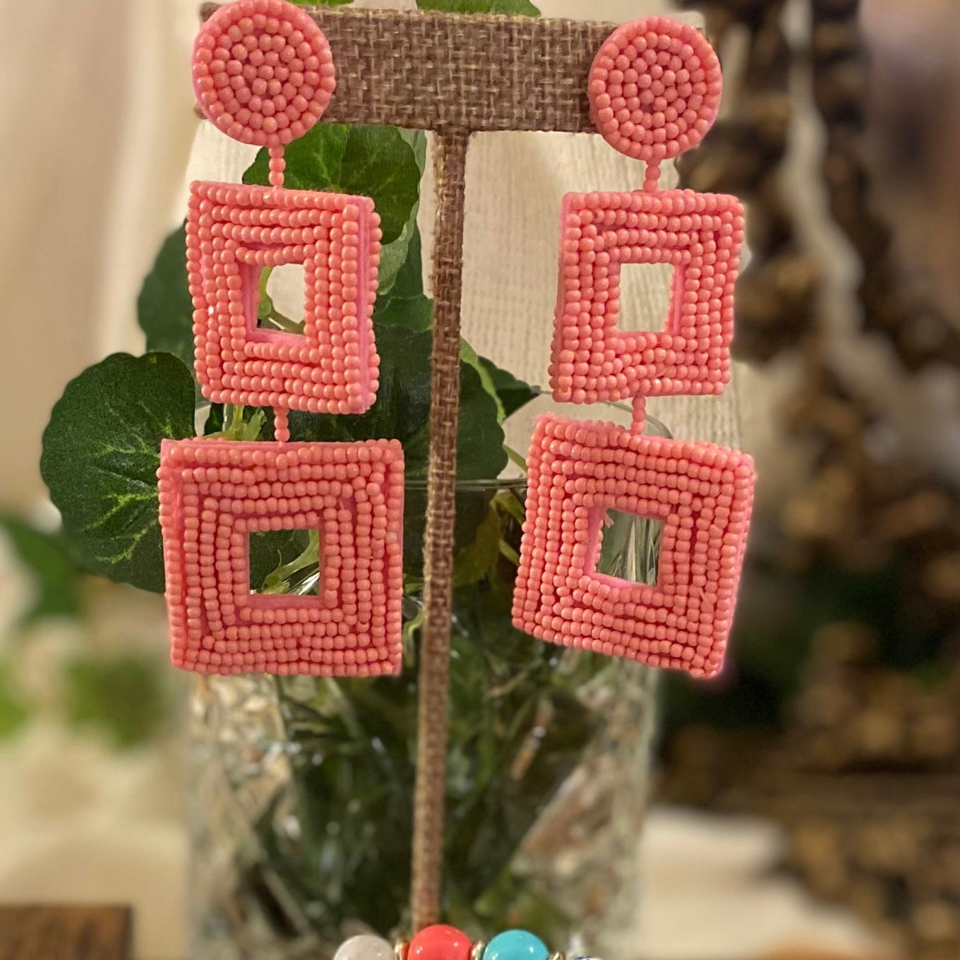 Jane Marie Seed Bead Post Back Earrings