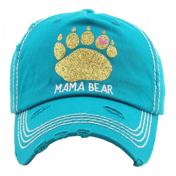 Mama BEAR Hats with Adjustable Back • Pink