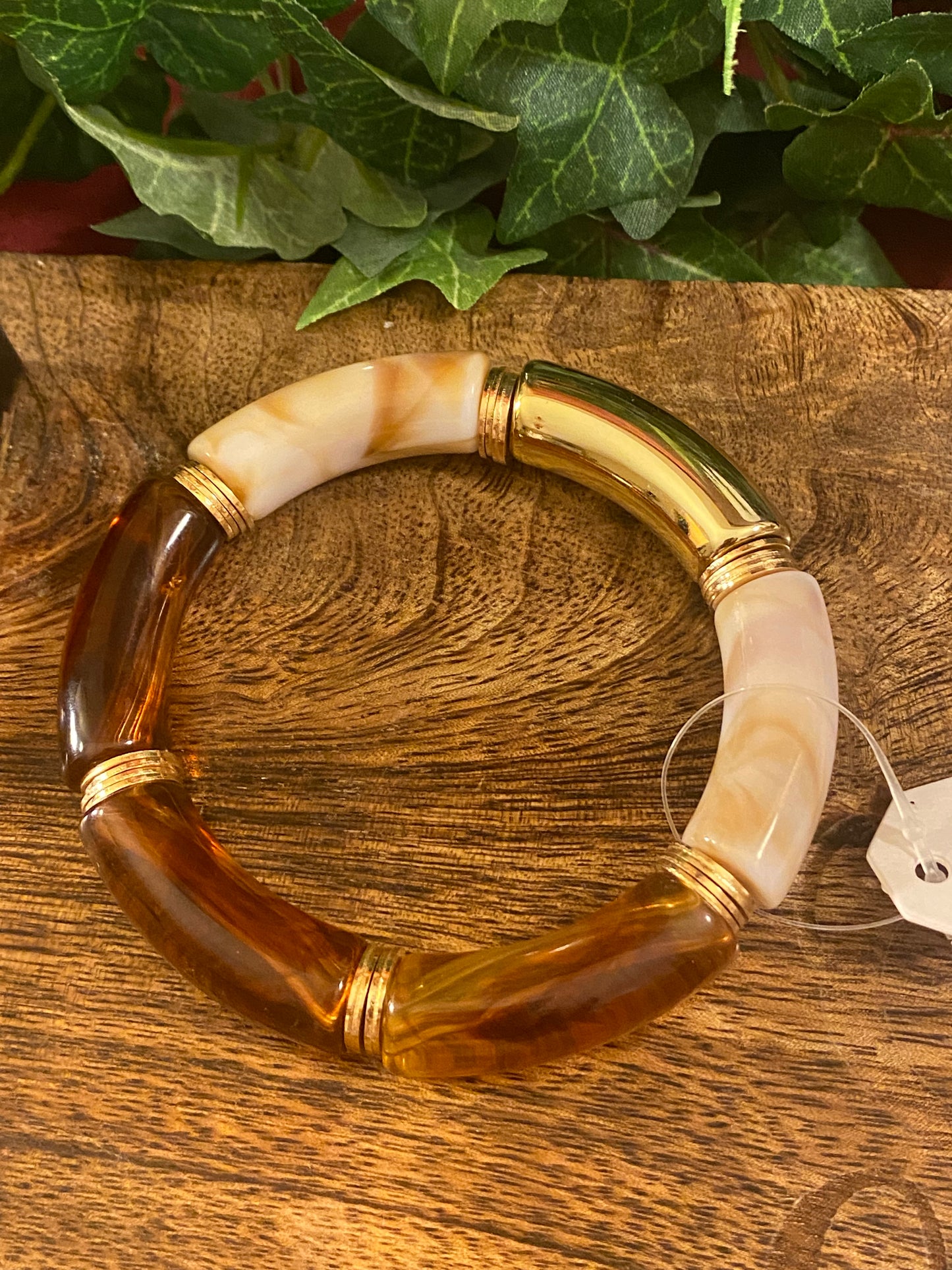 Bracelets - Tube Stretch Bracelet Tortoise