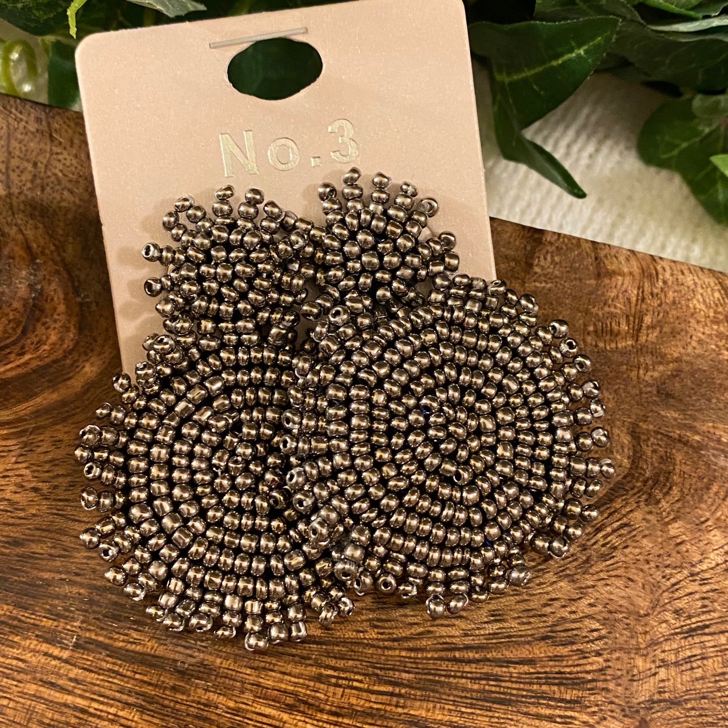 Statement Seed Bead Post Back Earrings