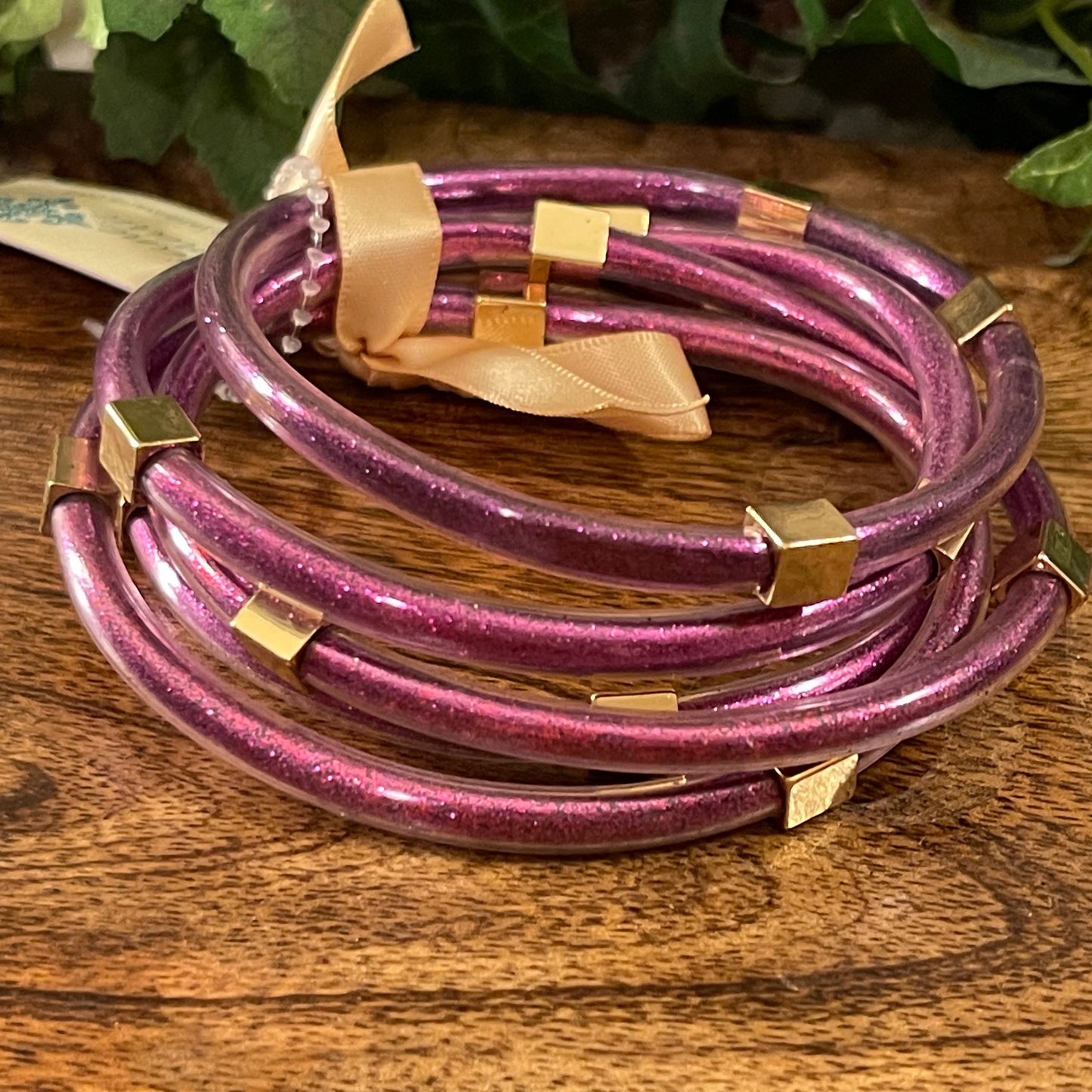 Jane Marie Glitter Jelly Bangle Bracelet Stacks of 5