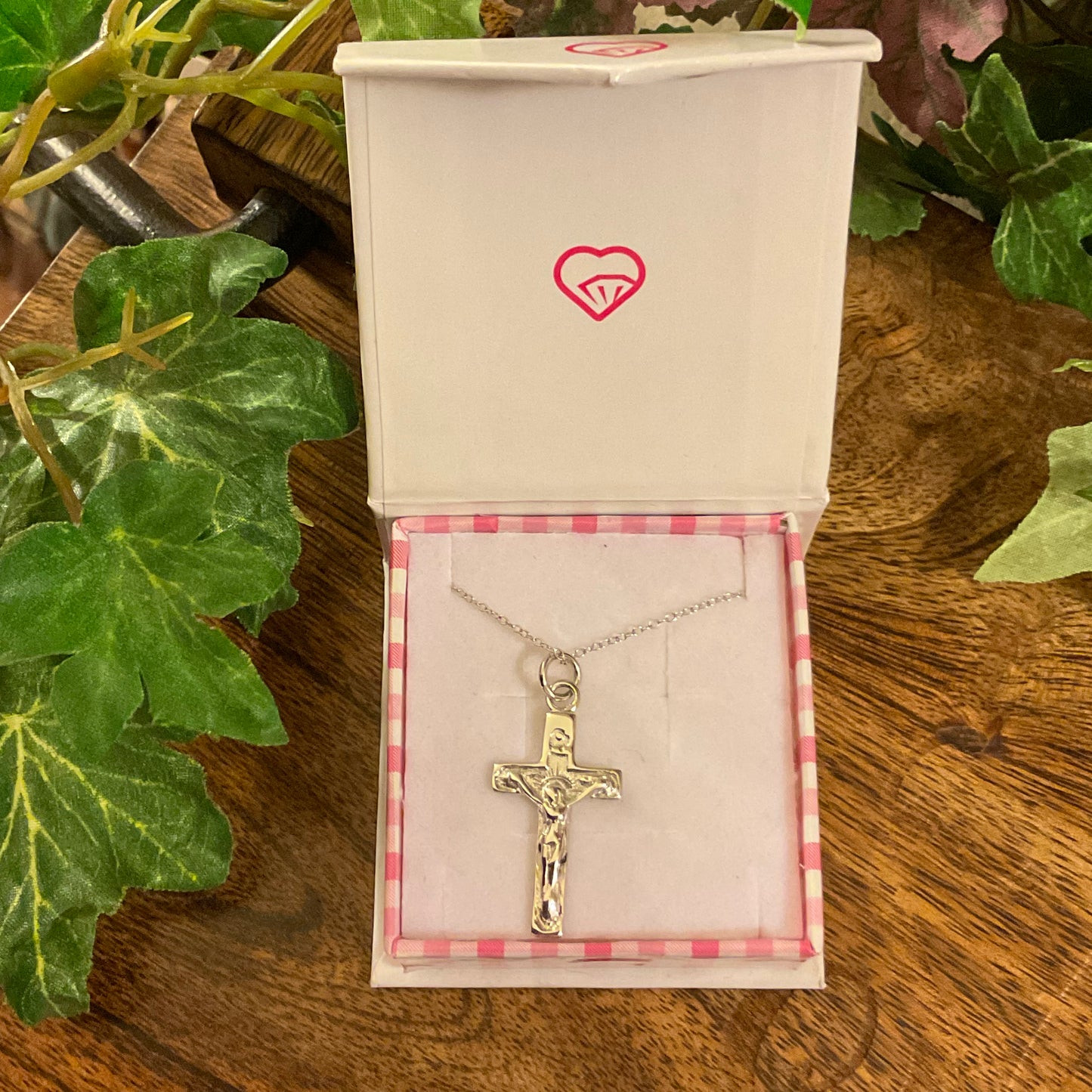 Sterling Silver Cross Pendant With 19” Chain
