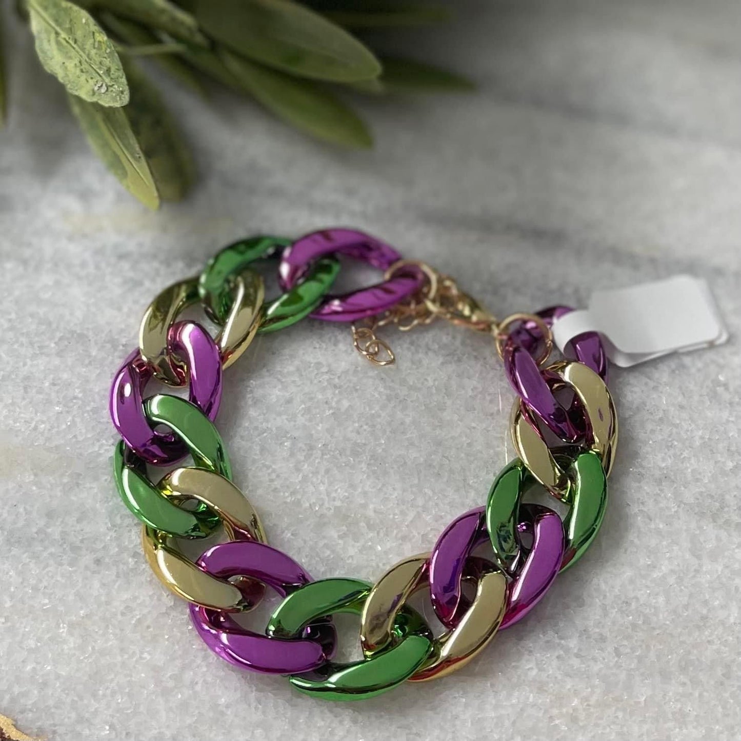 Mardi Gras Clasp Bracelet