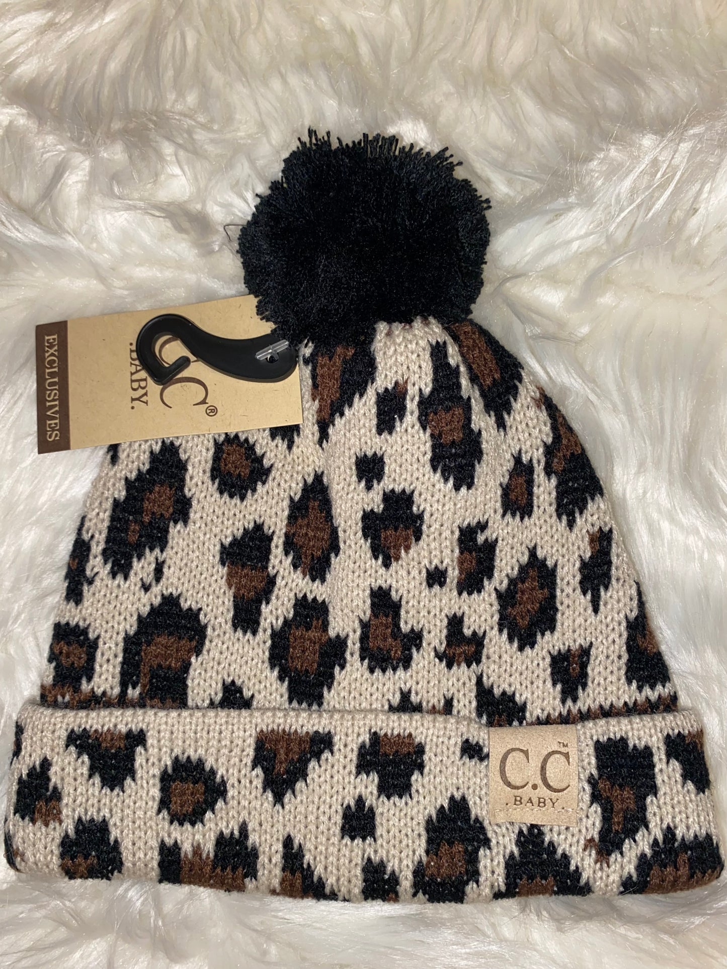C.C® Baby Animal Print Pom Hat