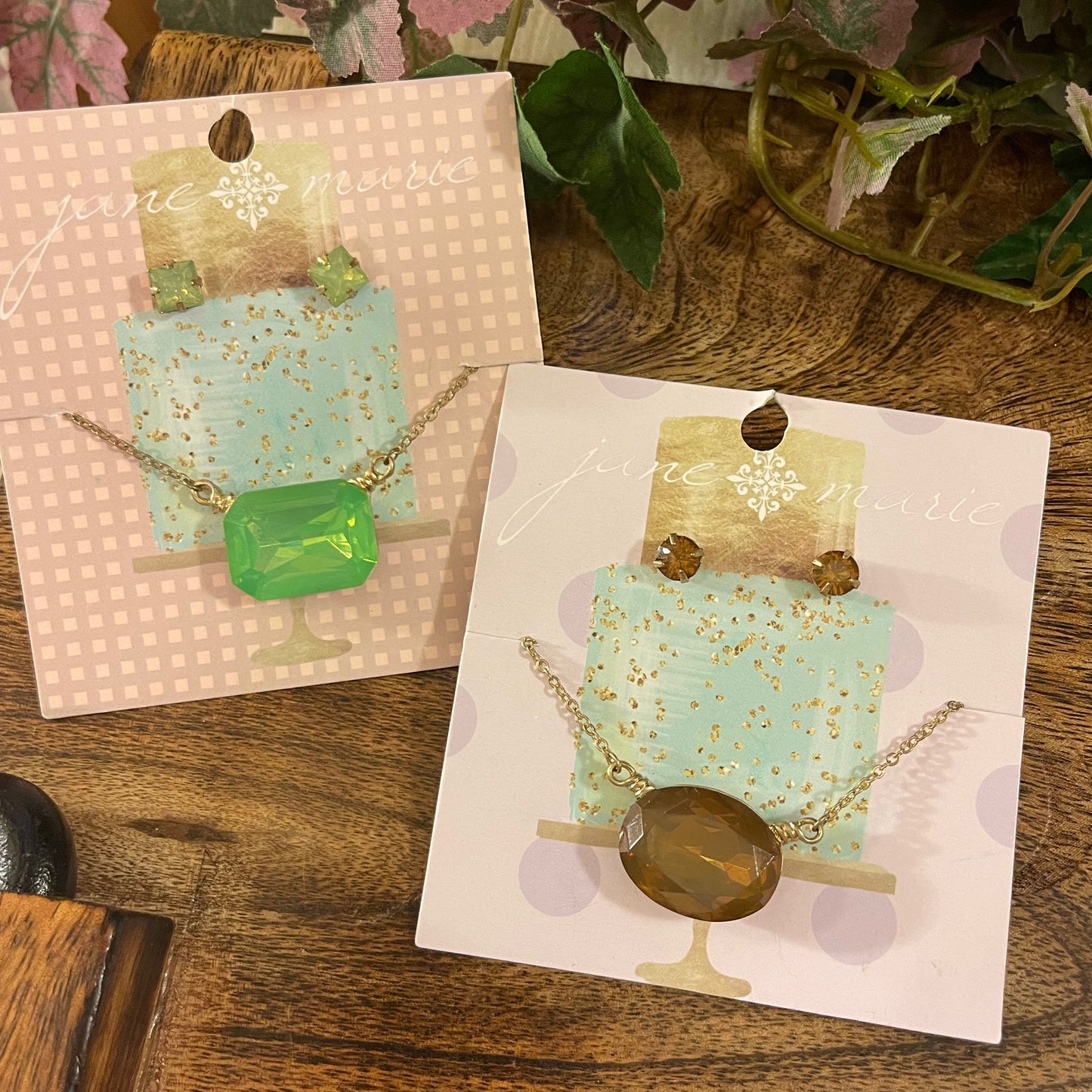 Jane Marie Post Back Earrings and Necklace Set