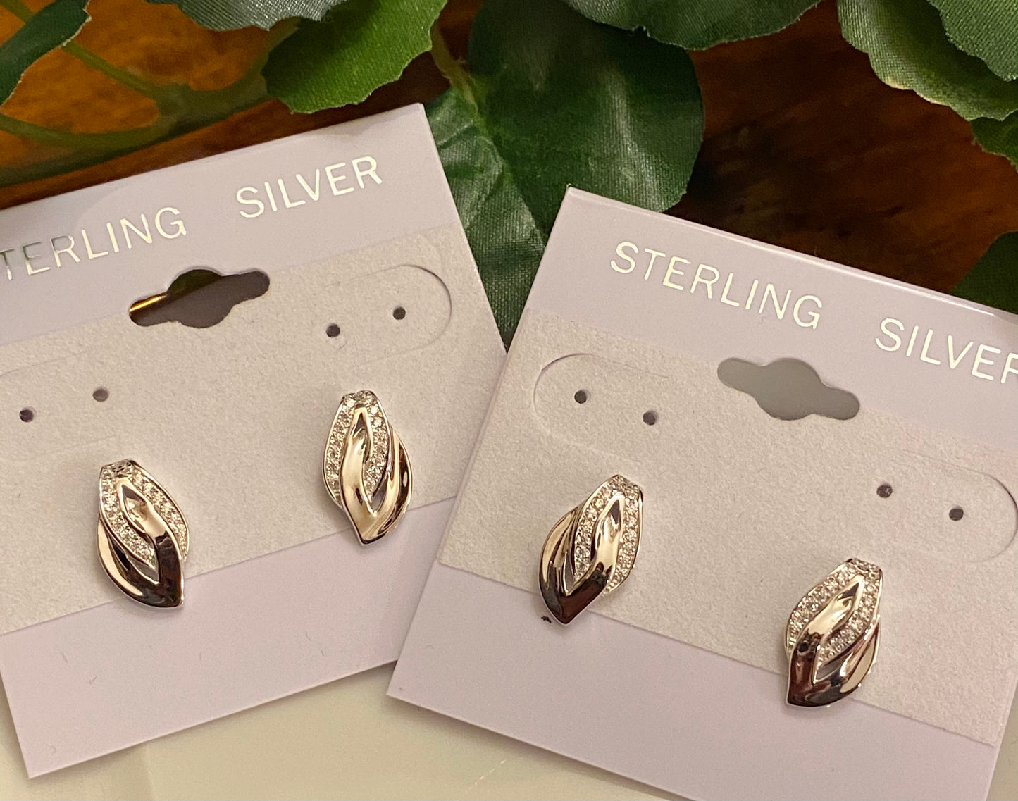 sterling silver studs with cz