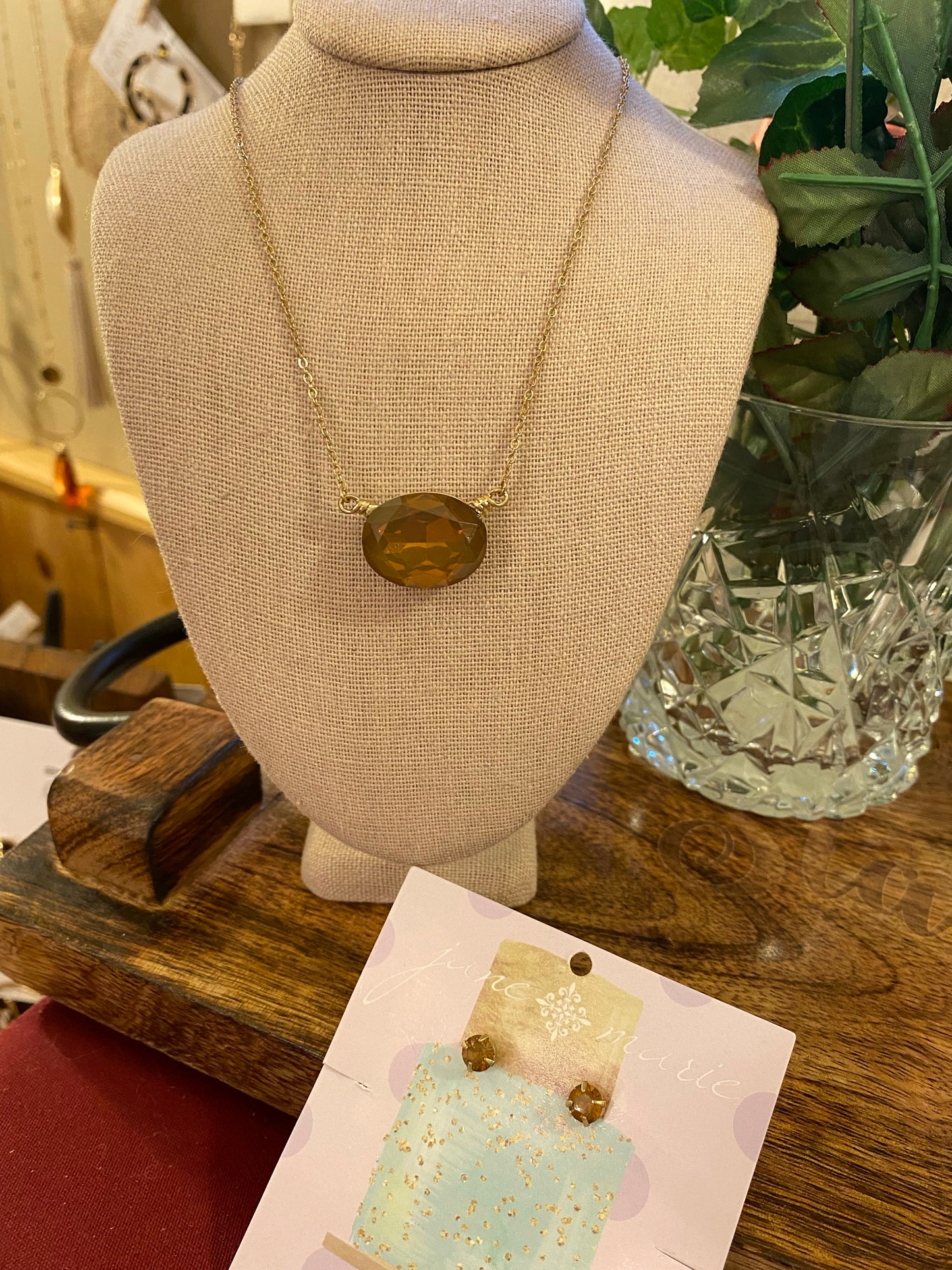 Jane Marie Post Back Earrings and Necklace Set