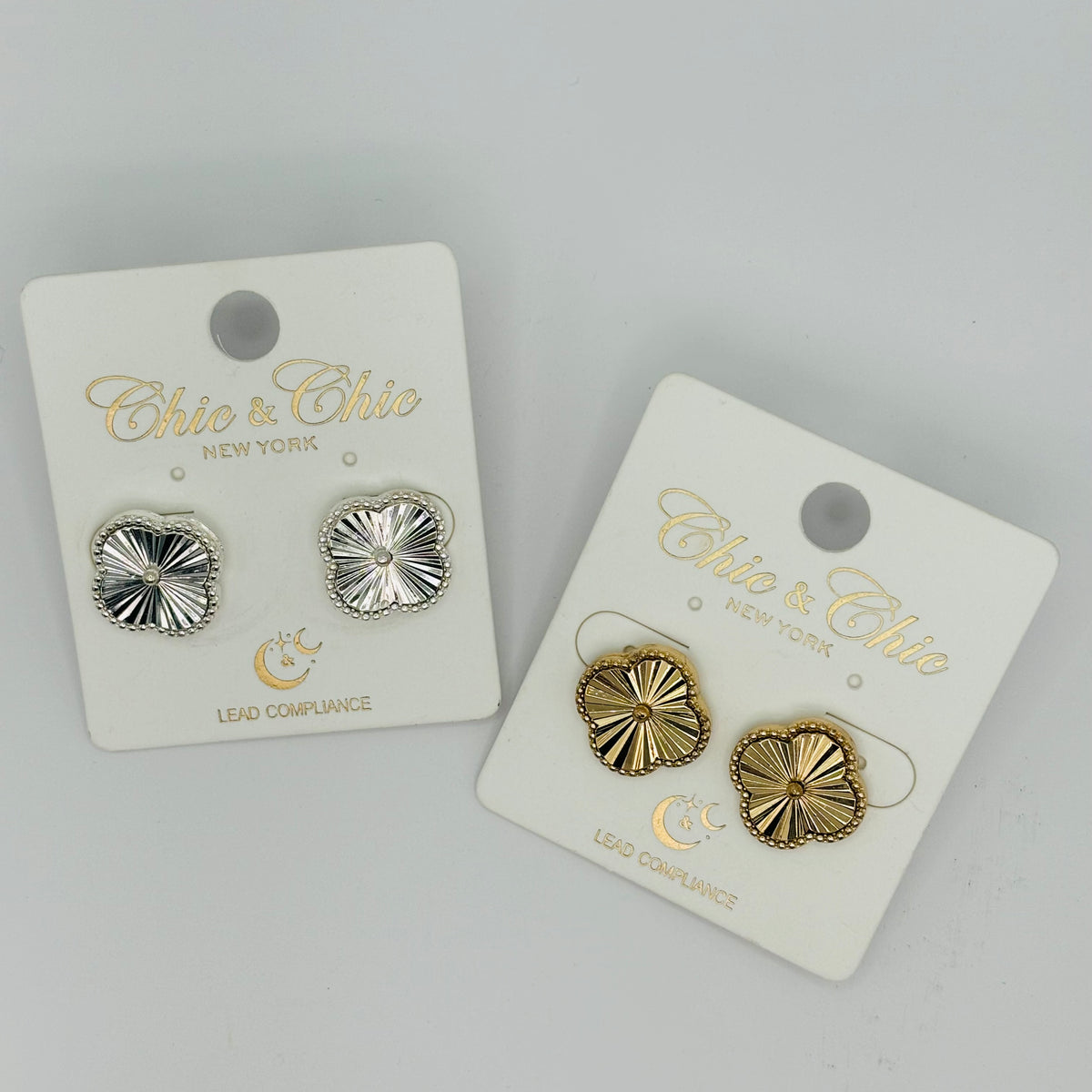 Turn To You Clover Post Back Earrings