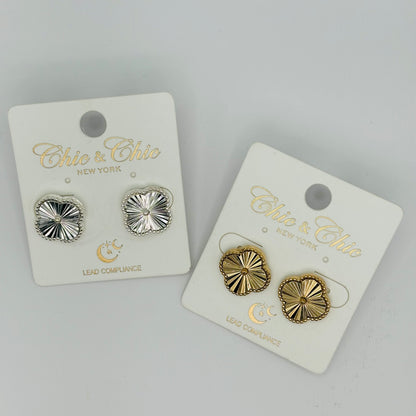 Turn To You Clover Post Back Earrings