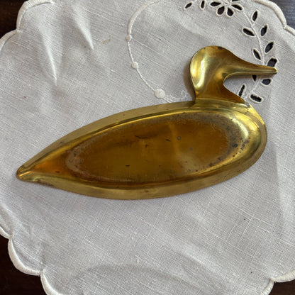 Brass Duck Change Trinket Dish