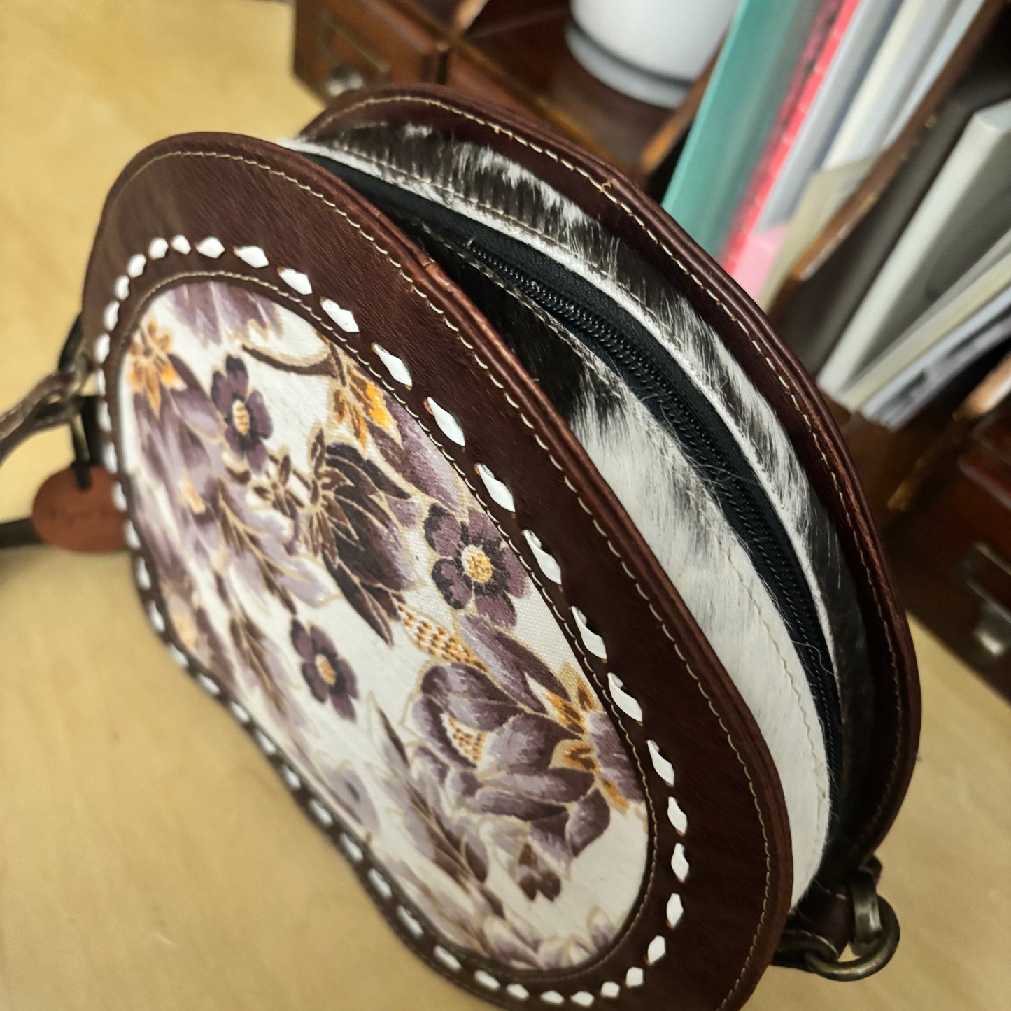 Nirvana Round Leather Crossbody Myra Bag