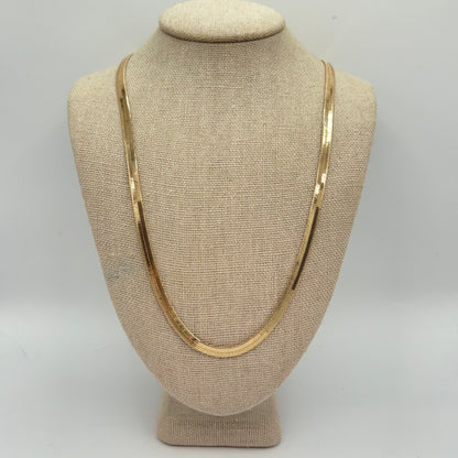 Gold Herringbone Necklace