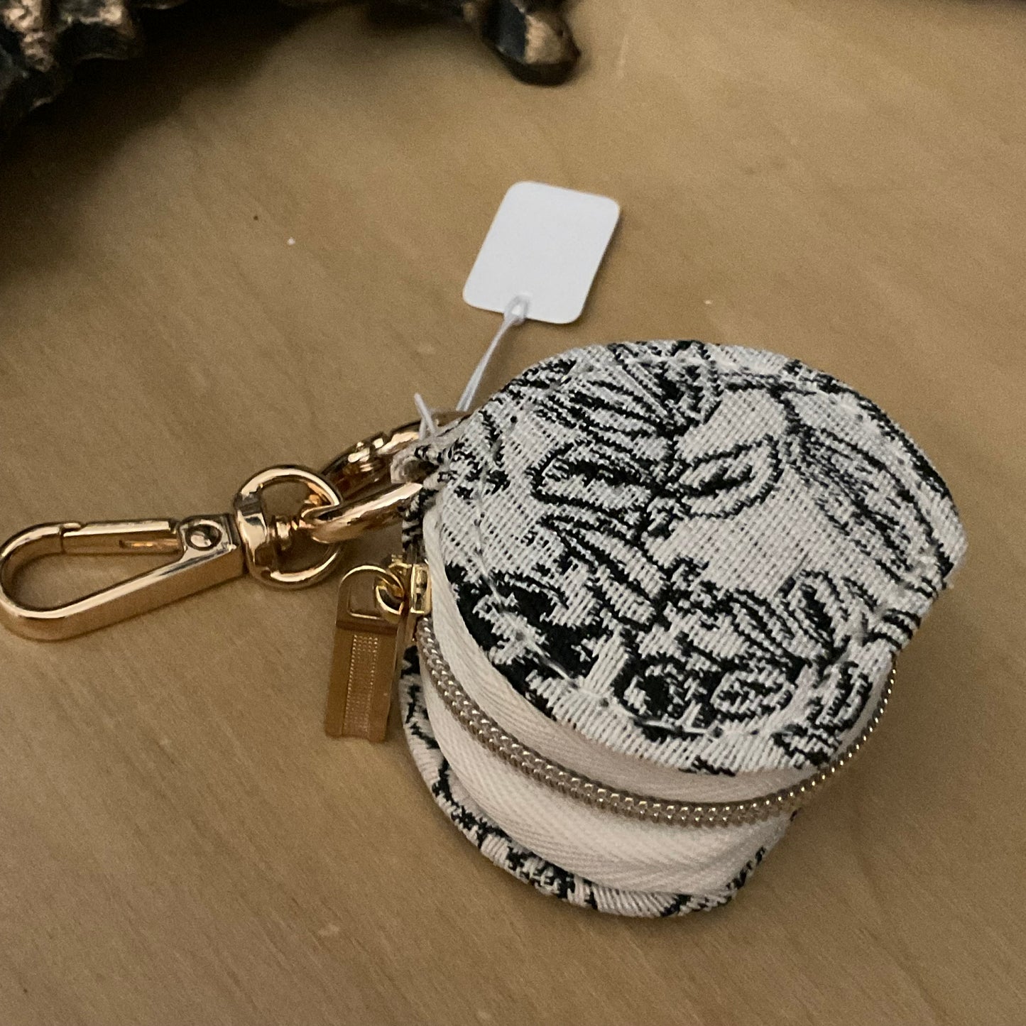 Keychain with Zippered Jewelry Pouch