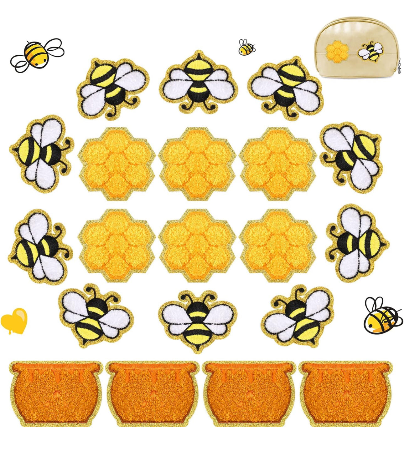 Bees Chenille Patch