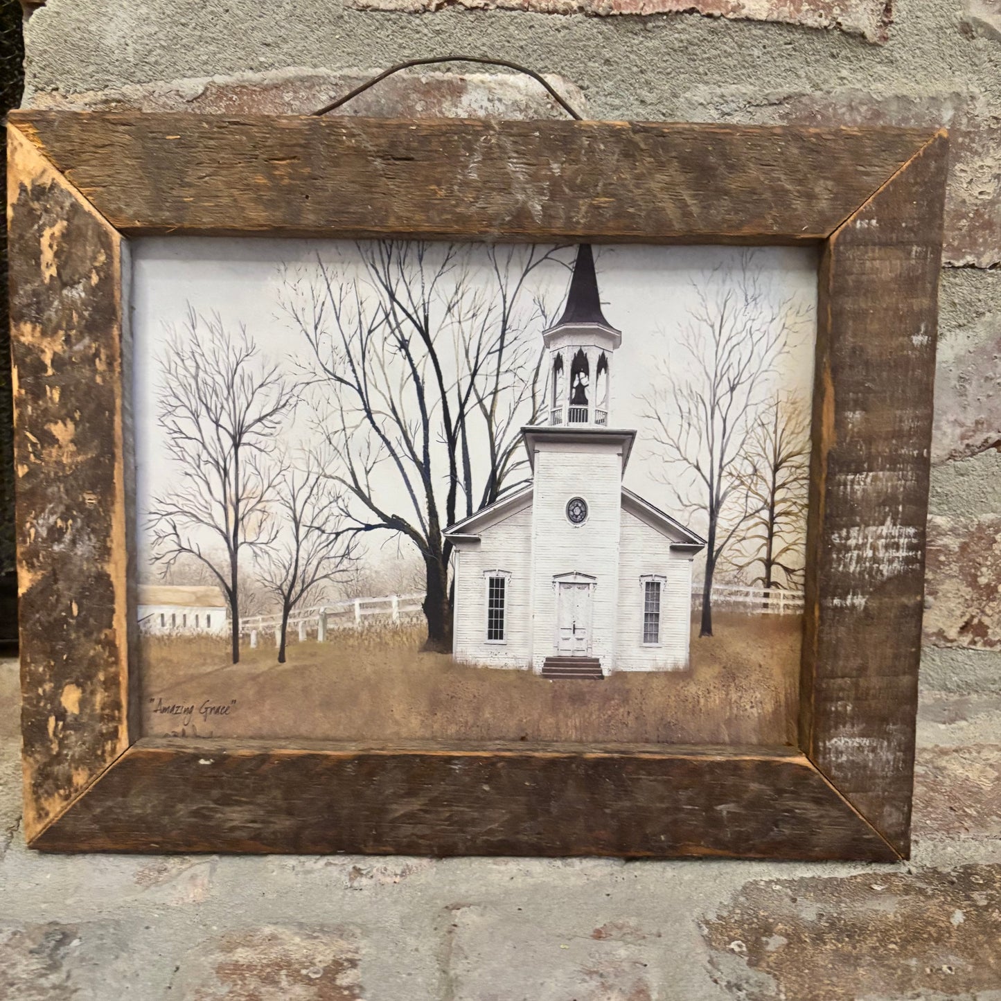 Billy Jacobs Amazing Grace Country Church Art Print Framed