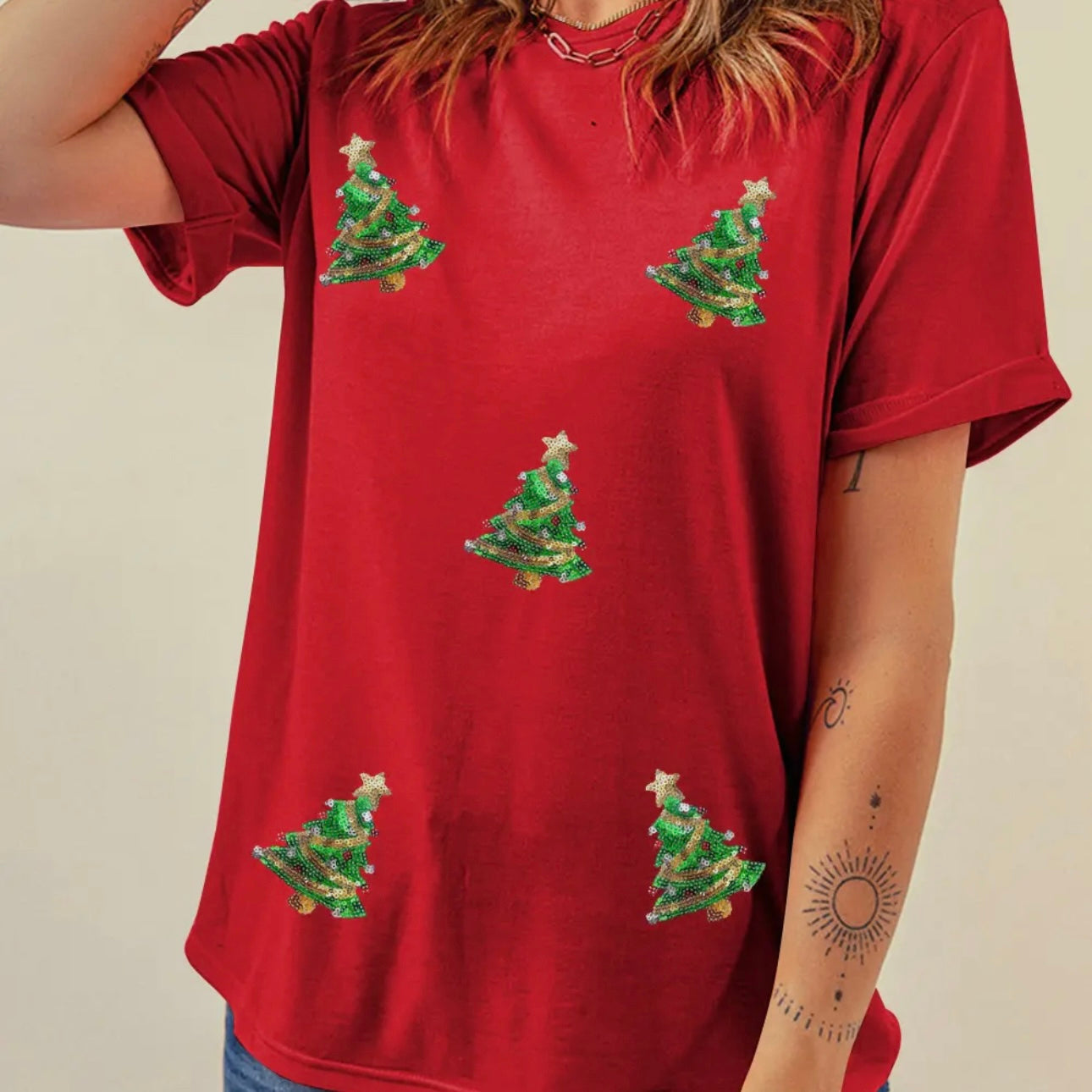 Holiday Sequin Appliqué Shirts