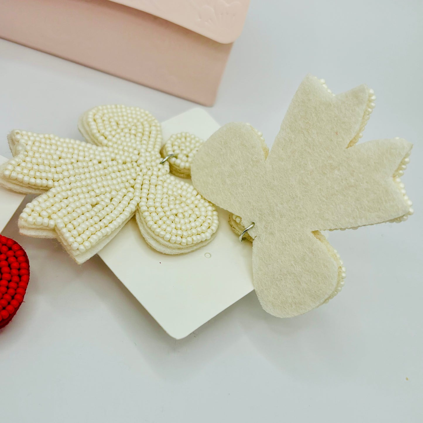 Bow Statement Earrings in Red or White