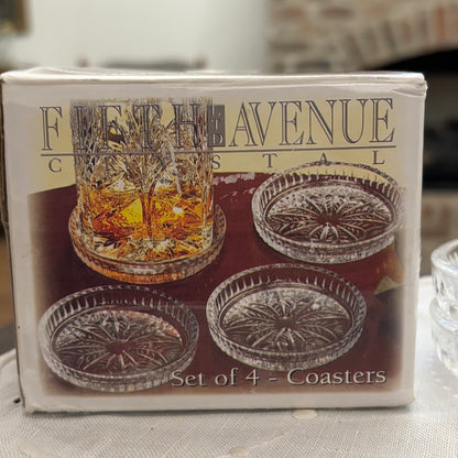 Fifth Avenue Crystal "Portico" 4-Piece Coaster Set