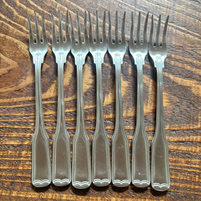 Orleans Silver Stainless Japan Cocktail Forks - Set of 7