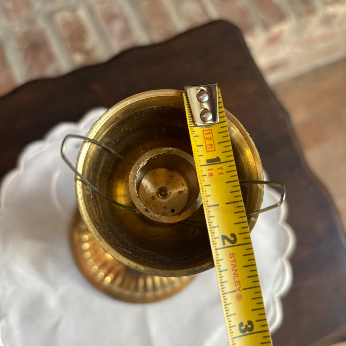 Large Solid Brass Candlestick