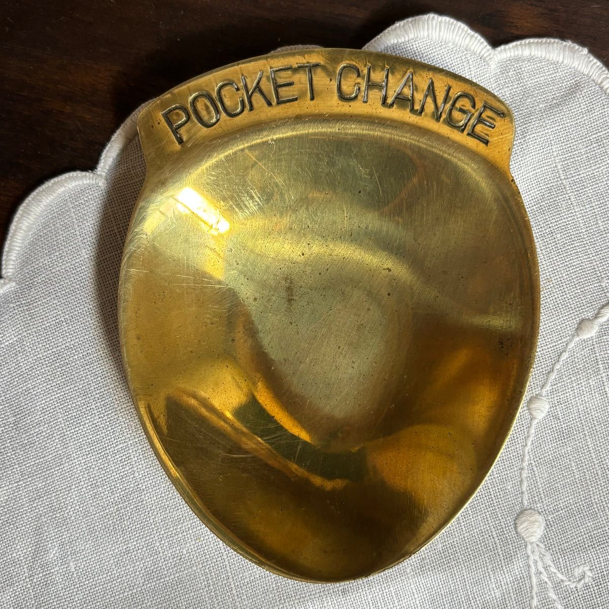 Solid Brass POCKET CHANGE Catchall Dish
