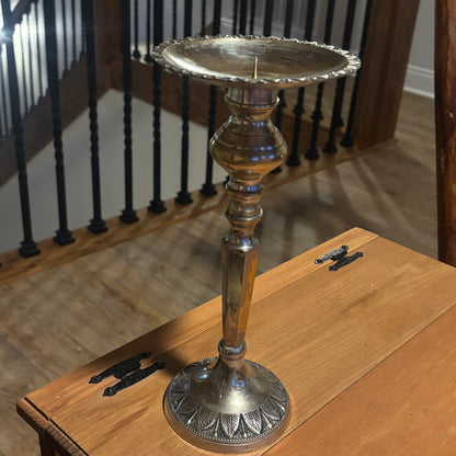 Silver Plated Candlestick 11” tall