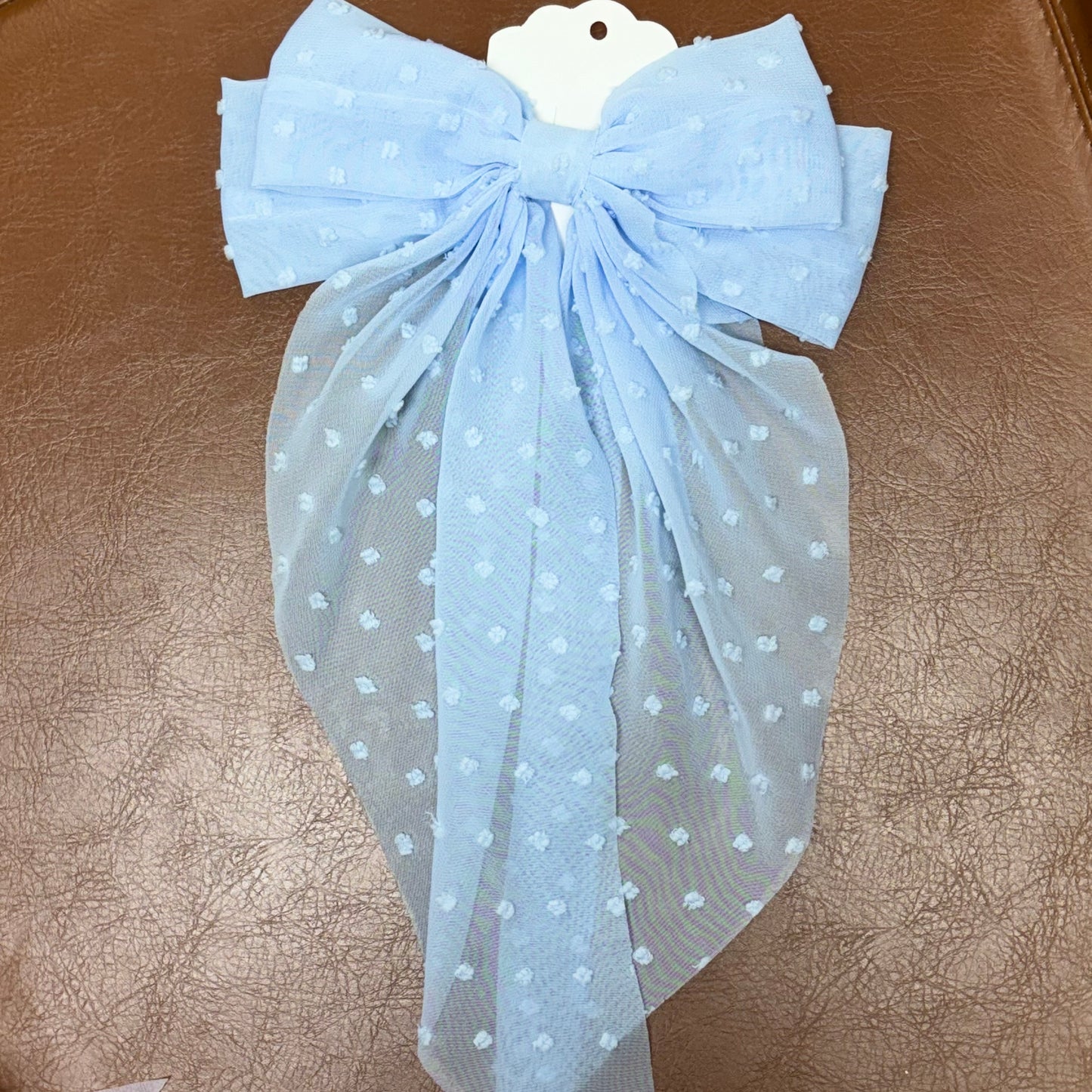 Swiss Dot Large Hair Bow