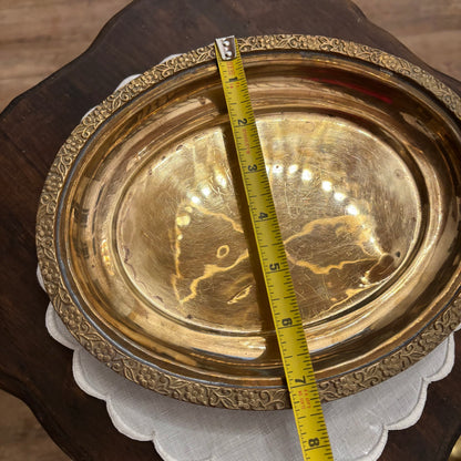 Solid Brass Footed Tray 9” x 7.5”