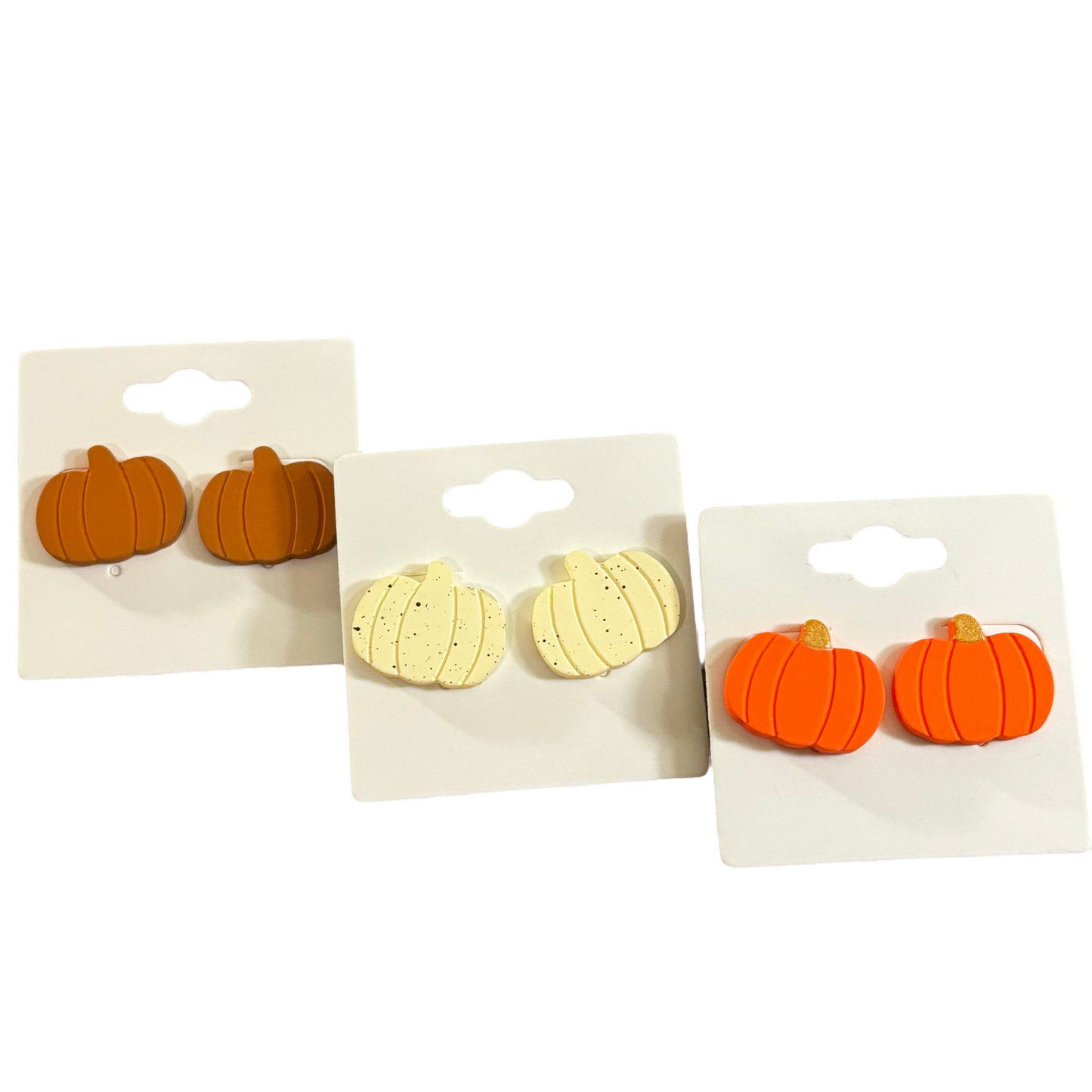 Fall Pumpkin Post Back Earrings