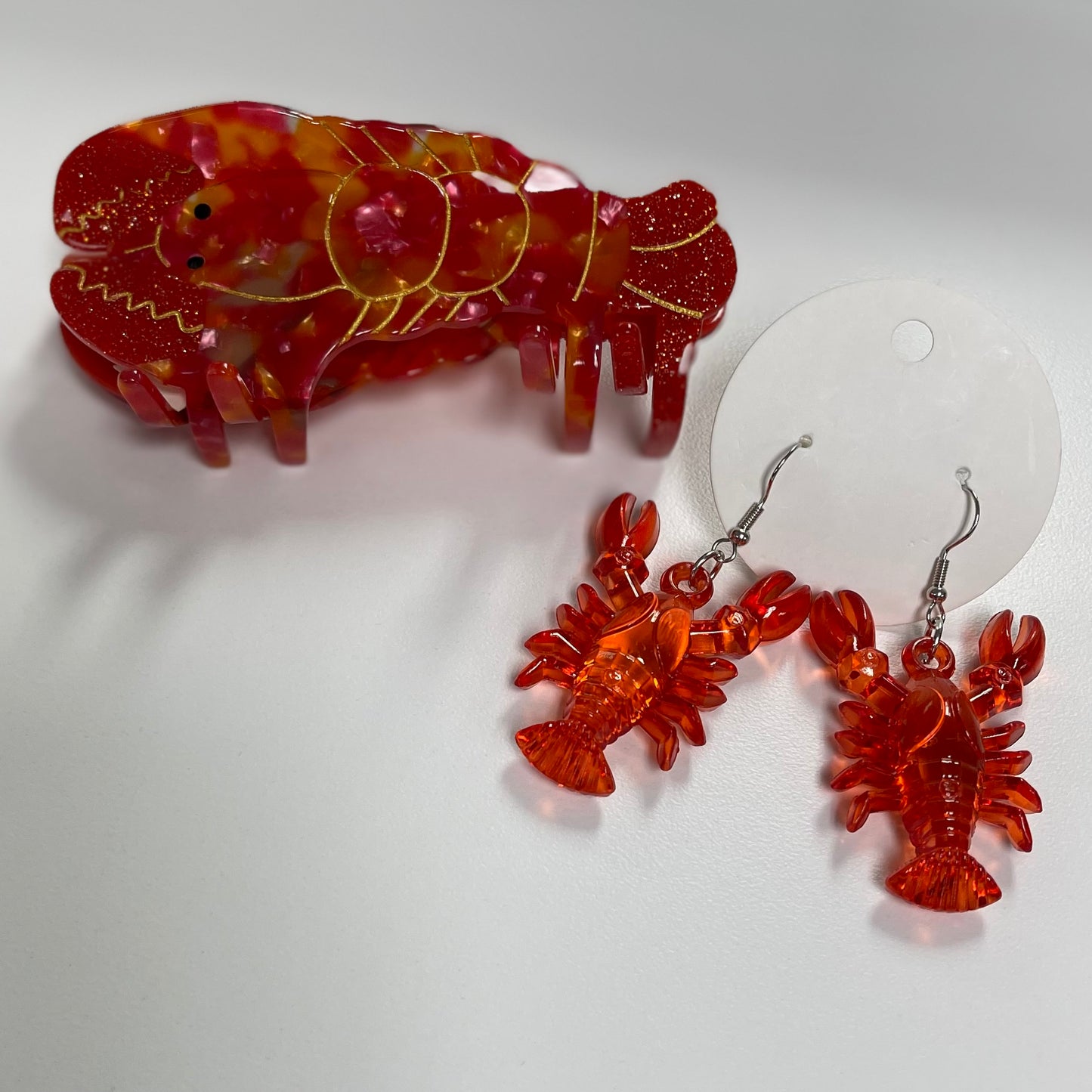 NOLA Crawfish Body Glitter • Earrings or Hair Claw Clip