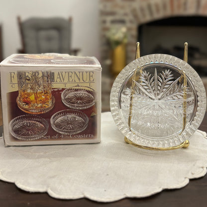 Fifth Avenue Crystal "Portico" 4-Piece Coaster Set