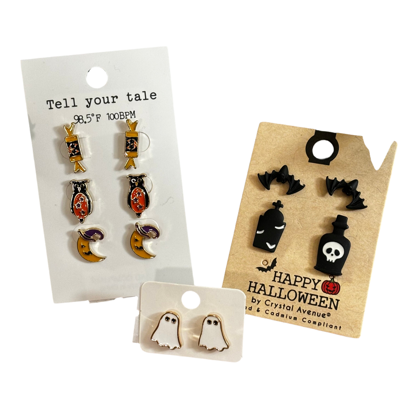 Halloween Dangle or Post Back Earrings