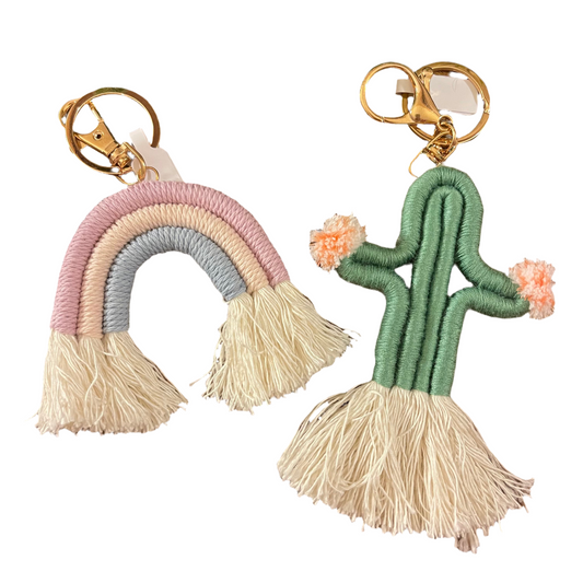 Cactus or Rainbow Keychain