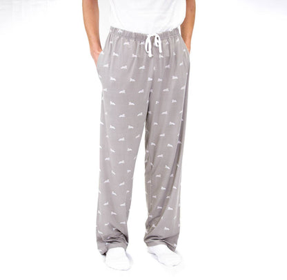 Men's Tiger Sleep Pants   Gray/White