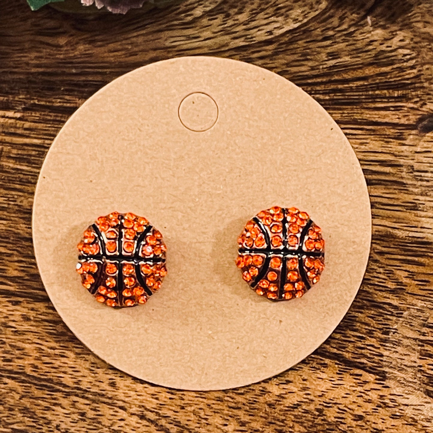 Basketball Post Back Earrings
