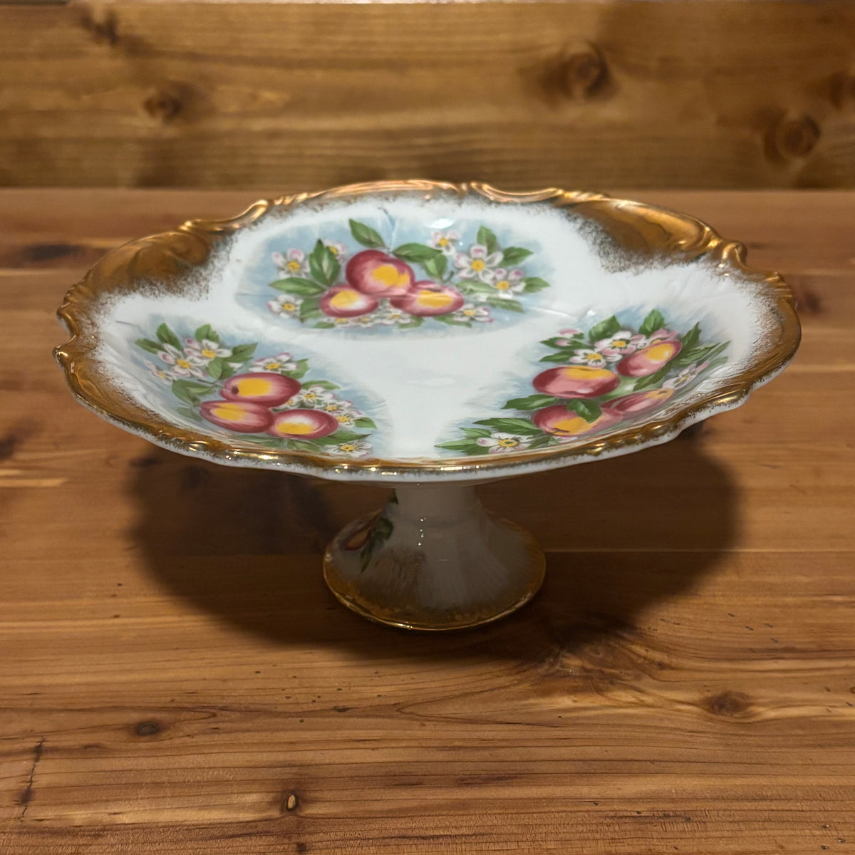 Royal Crown "Apple Blossom" Porcelain Pedestal Compote