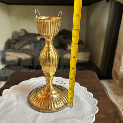 Large Solid Brass Candlestick