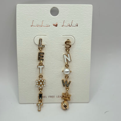 Christmas “Let It Snow” Post Back Earrings