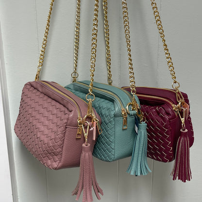 Woven Crossbody Purse With Removable Strap
