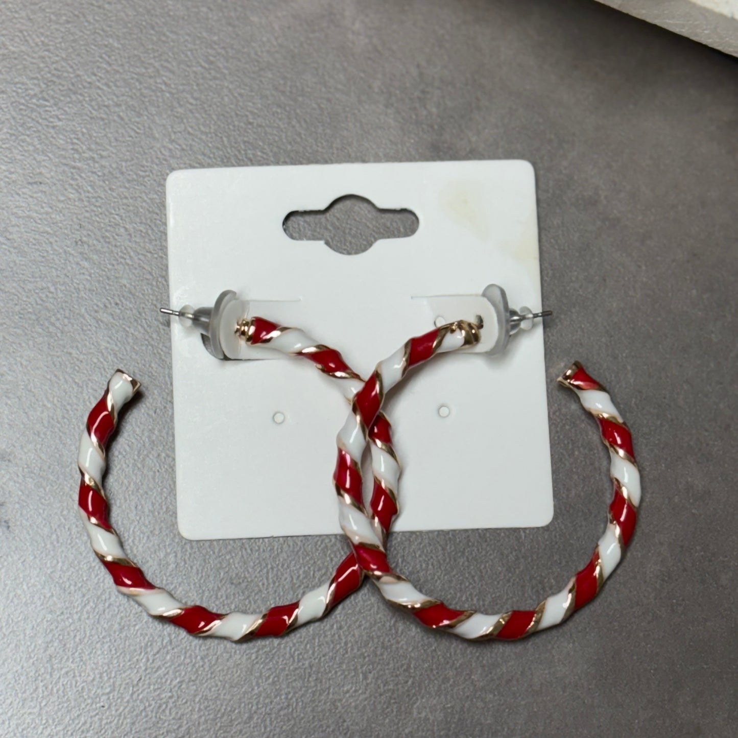 Christmas Post Back Earrings Reindeer or Candy Cane