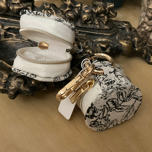 Keychain with Zippered Jewelry Pouch