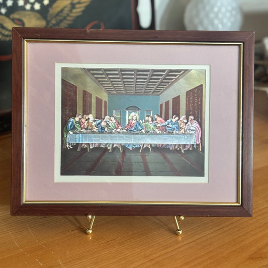 The Last Supper Framed Art Pink Matte