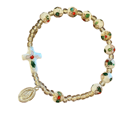 Bracelets - Cloisonne Rosary Bracelet