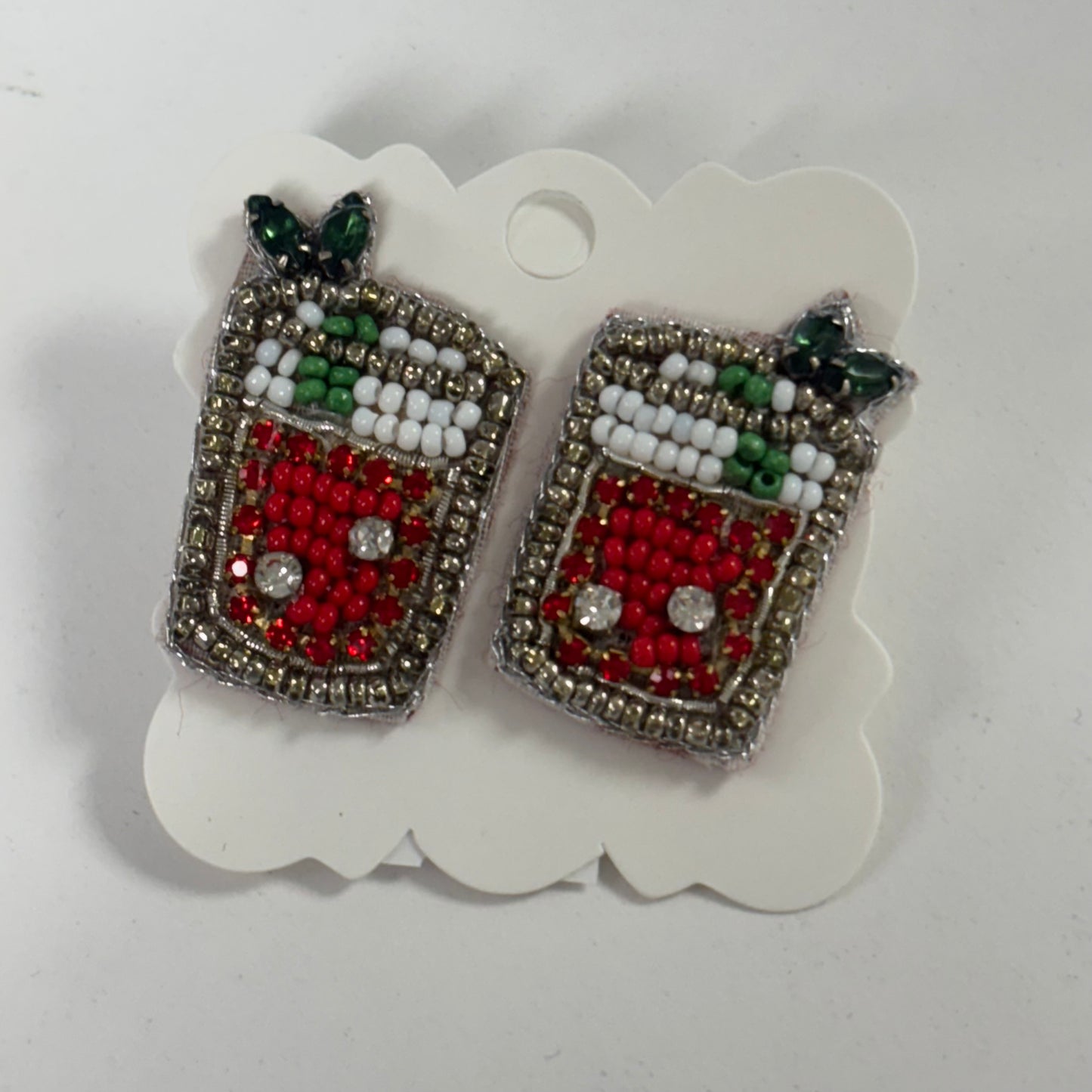 Cinco De Mayo Seed Bead Postback Earrings