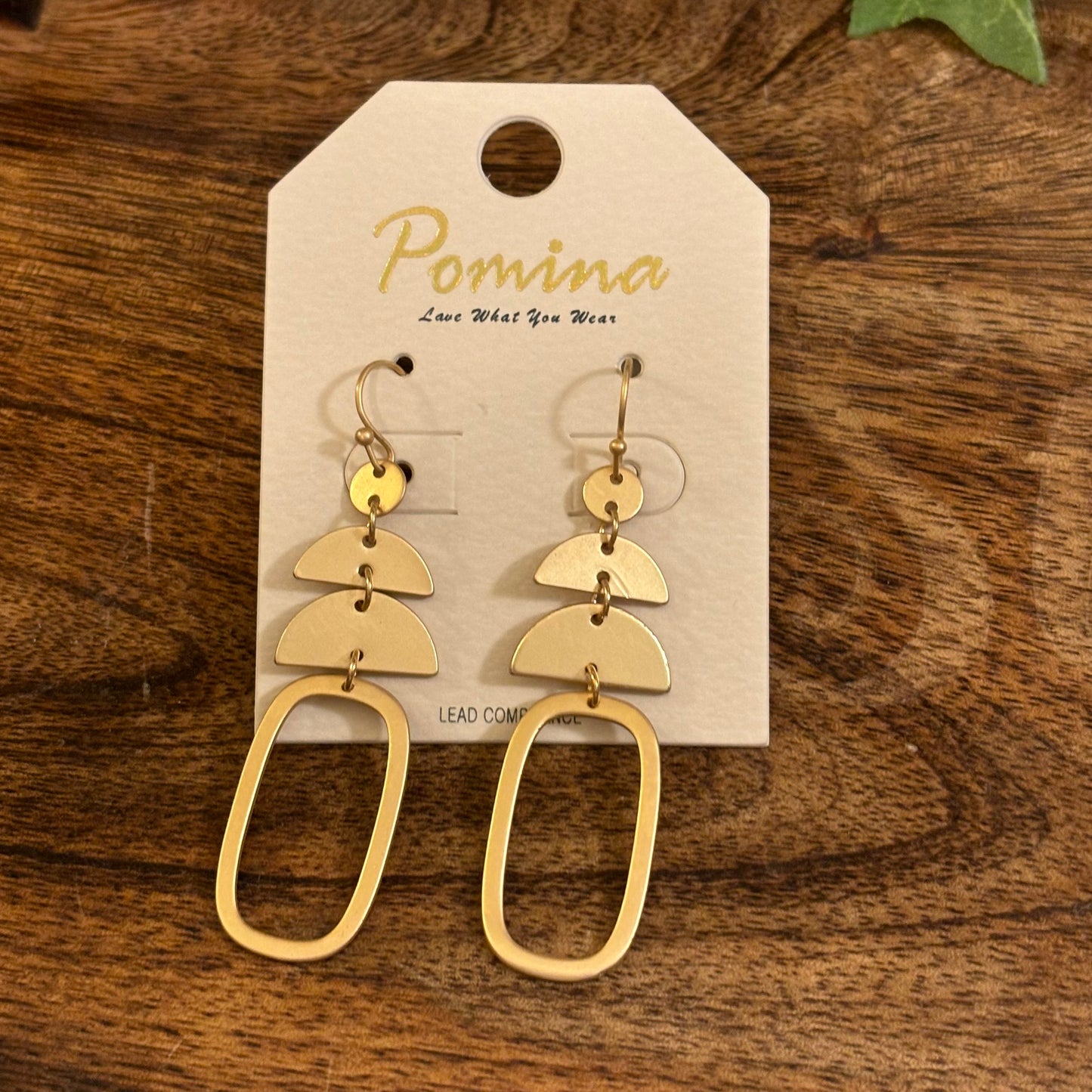 Gold Geometric Dangle Earrings