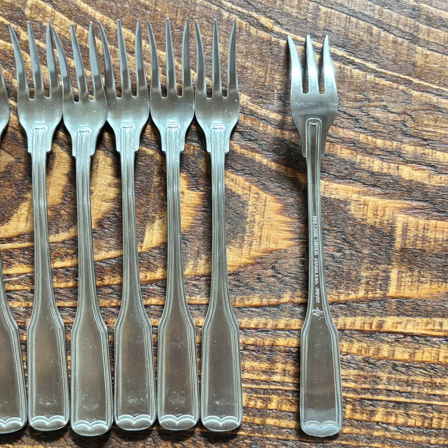 Orleans Silver Stainless Japan Cocktail Forks - Set of 7