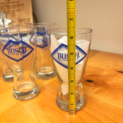 Vintage Busch Bavarian Beer Glasses Set of 5