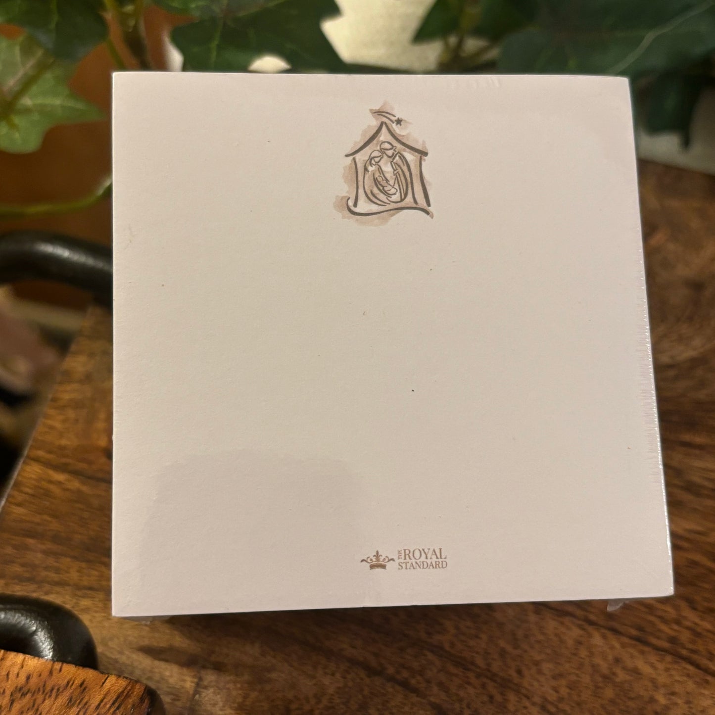 Nativity Note Cube White/Gold