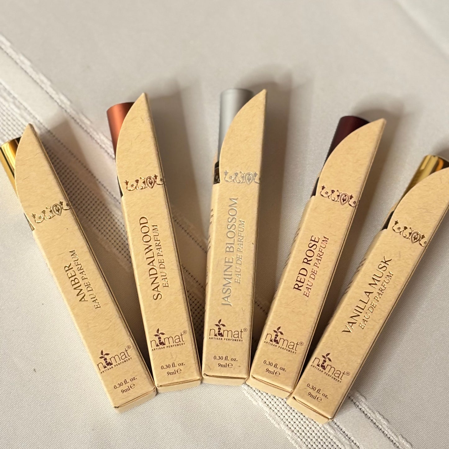 Amber • Jasmine • Red Rose • Sandalwood • Vanilla Musk Eau De Parfum Travel Spray 9ml