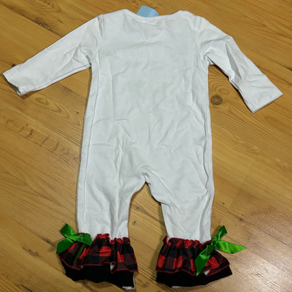 Infant Christmas Eve Ruffle Romper 12 month